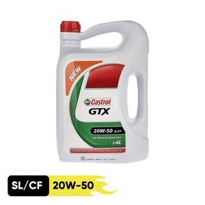 روغن موتور خودرو کاسترول مدل gtx 20w50 sl حجم 4 لیتر