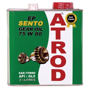 روغن گیربکس خودرو آترود مدل 75w80 sento حجم 2.5 لیتر