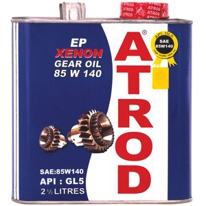 روغن گیربکس خودرو آترود مدل85w140 xenon ظرفیت 2.5 لیتر