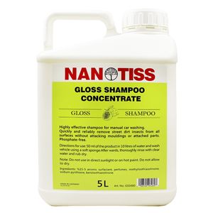 شامپو براق کننده بدنه خودرو نانوتیس مدل gloss concentrate حجم 5 لیتر