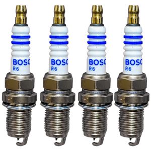 شمع تقویتی خودرو بوش مدل سوزنی ایریدیوم کد fr7dc.russia پایه کوتاه مناسب برای پژو ۴۰۵ ، سمند xu7 بسته ۴ عددی