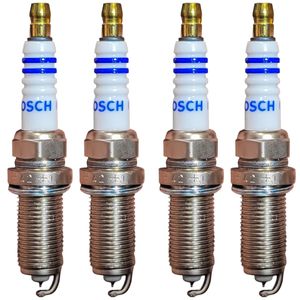 شمع تقویتی خودرو بوش مدل سوزنی ایریدیوم کد russia+42 پایه بلند مناسب برای برلیانس h220 و h230 بسته ۴ عددی
