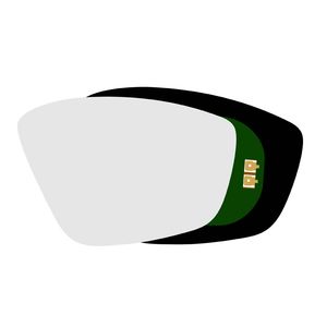 شیشه آینه جانبی راست خودرو کالانیکس مدل shis tarar 10953 مناسب برای تارا به همراه قاب و چسب گرمکن دار