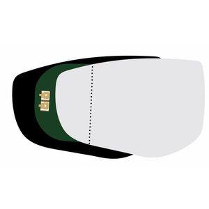 شیشه آینه جانبی چپ خودرو کالانیکس مدل shis plusl 10938 مناسب برای دناپلاس به همراه قاب و چسب گرمکن دار