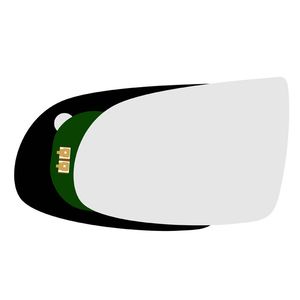 شیشه آینه جانبی چپ خودرو کالانیکس مدل shis shahinl 10950 مناسب برای شاهین به همراه قاب و چسب گرمکن دار