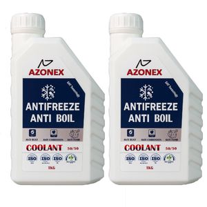 ضدیخ و ضدجوش 50 به 50 آزونکس مدل coolant حجم 1 لیتر بسته 2 عددی