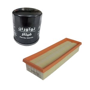 فیلتر هوا خودرو نوآوران مدل na1104 مناسب برای پژو 405 به همراه فیلتر روغن