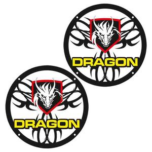 قاب میدرنج خودرو طرح dragon مناسب برای میدرنج 8 اینچ بسته 2 عددی