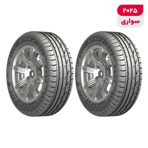 لاستیک خودرو بارز مدل p624 سایز 16 _ 55 _ 205 میلی‌متر تولید سال 2025   2 حلقه