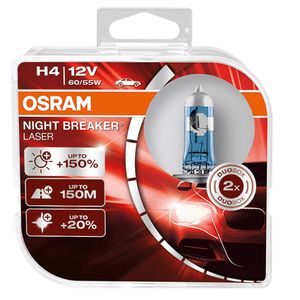 لامپ خودرو اسرام مدل night breaker 150 کد پایه h4 بسته 2 عددی