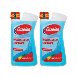 محلول شیشه شوی خودرو کاسپین مدل non smearing حجم 1 لیتر بسته 2 عددی