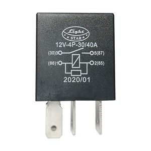 میکرو رله 30_40 آمپر لایت استار مدل r.m.12v.4p.30_40a