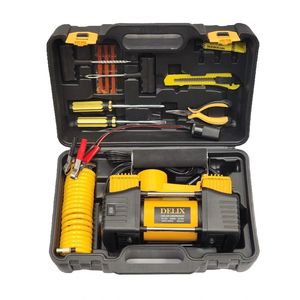 پمپ باد فندکی دلیکس مدل dc12v مجموعه 15 عددی