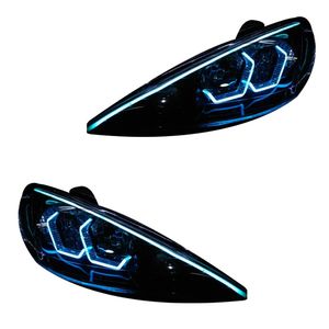 چراغ جلو خودرو گروه پژوهش صنعت مدرن مدل 3d angry ice مناسب برای پژو 206 بسته دو عددی