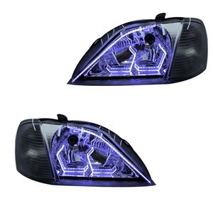 چراغ جلو خودرو گروه پژوهش صنعت مدرن مدل 3d hexa w مناسب برای رنو l90 بسته دو عددی
