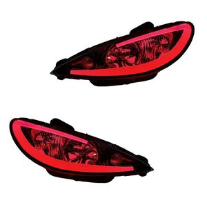 چراغ جلو خودرو گروه پژوهش صنعت مدرن مدل 3d wild مولتی کالر مناسب برای پژو 206 بسته دو عددی