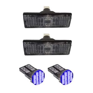 چراغ پلاک خودرو کالانیکس مدل ek samandblu 10706 مناسب برای سمند طرح آبی به همراه لامپ مجموعه 4 عددی