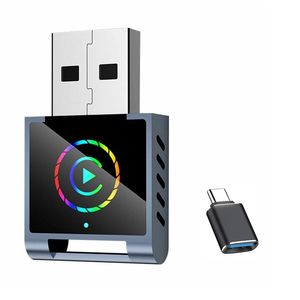 کارپلی و اندروید اتو مدل wireless carplay_android auto q1bd به همراه مبدل usb به usb c