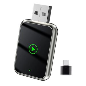 کارپلی و اندروید اتو مدل wireless carplay_android auto q1j به همراه مبدل usb به usb c