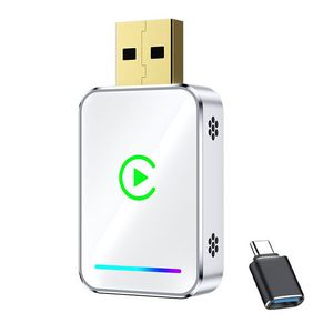 کارپلی و اندروید اتو مدل wireless carplay_android auto q1js به همراه مبدل usb به usb c