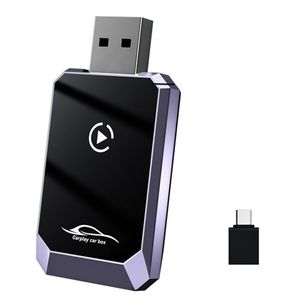 کارپلی و اندروید اتو مدل wireless carplay_android auto q1y به همراه مبدل usb به usb c