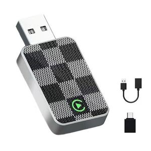 کارپلی و اندروید اتو مدل wireless carplay_android auto به همراه مبدل usb به usb c و کابل افزایش طول usb