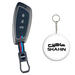 کاور ریموت و سوئیچ خودرو کالانیکس مدل cov shahin 10291 طرح فلزی مناسب برای شاهین به همراه جاسوئیچی