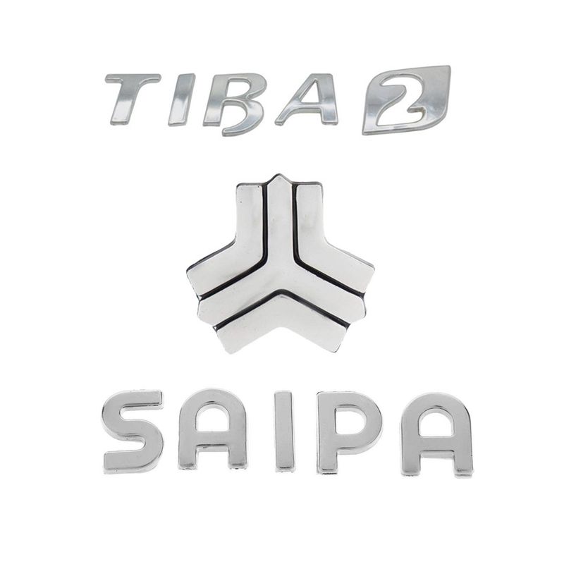 آرم صندوق عقب خودرو قطعه سازان کبیر مدل arm tiba2 586 مناسب برای تیبا 2 مجموعه 3 عددی