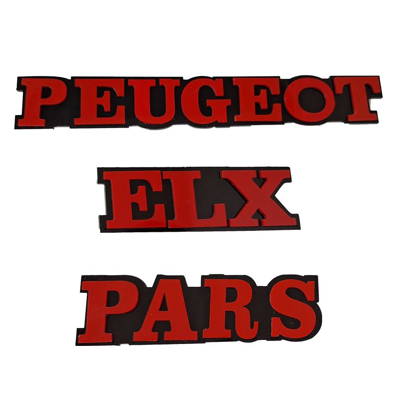 آرم صندوق عقب خودرو کالانیکس مدل pug parselxred 10972 مناسب برای پژو پارس مجموعه 3 عددی