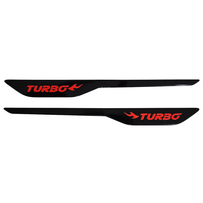 آرم گلگیر خودرو رهام مدل ar0038 طرح turbo بسته 2 عددی