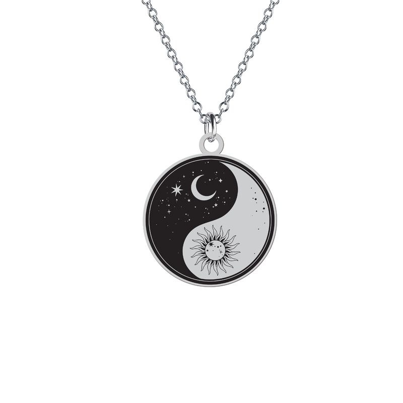 آویز تزئینی خودرو هایکا مدل فانتزی یینگ و یانگ ماه و خورشید کد a.h 958