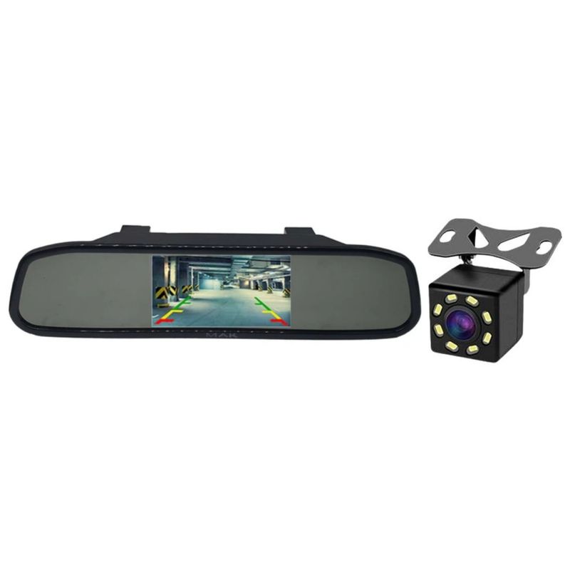 آینه مانیتوردار خودرو ماک مدل m5 8led به همراه دوربین دنده عقب