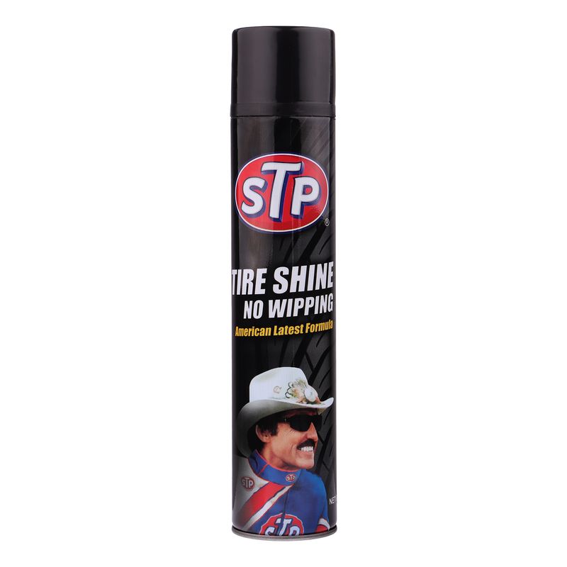 اسپری تمیزکننده لاستیک اس تی پی مدل tire shine حجم ۶۵۰ میلی لیتر