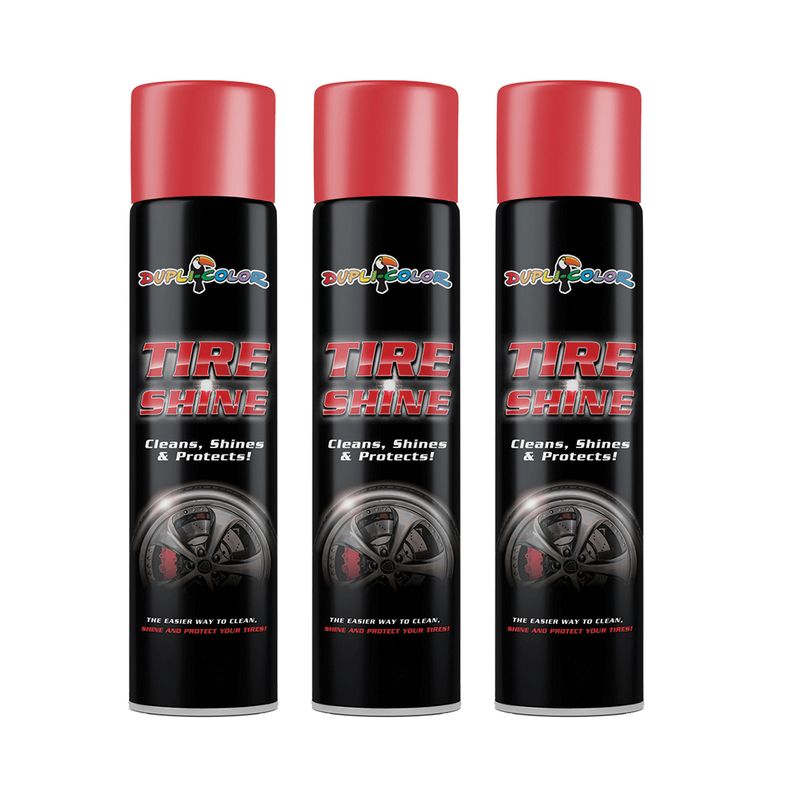 اسپری واکس لاستیک خودرو دوپلی کالر مدل shine حجم 300 میلی لیتر مجموعه 3 عددی