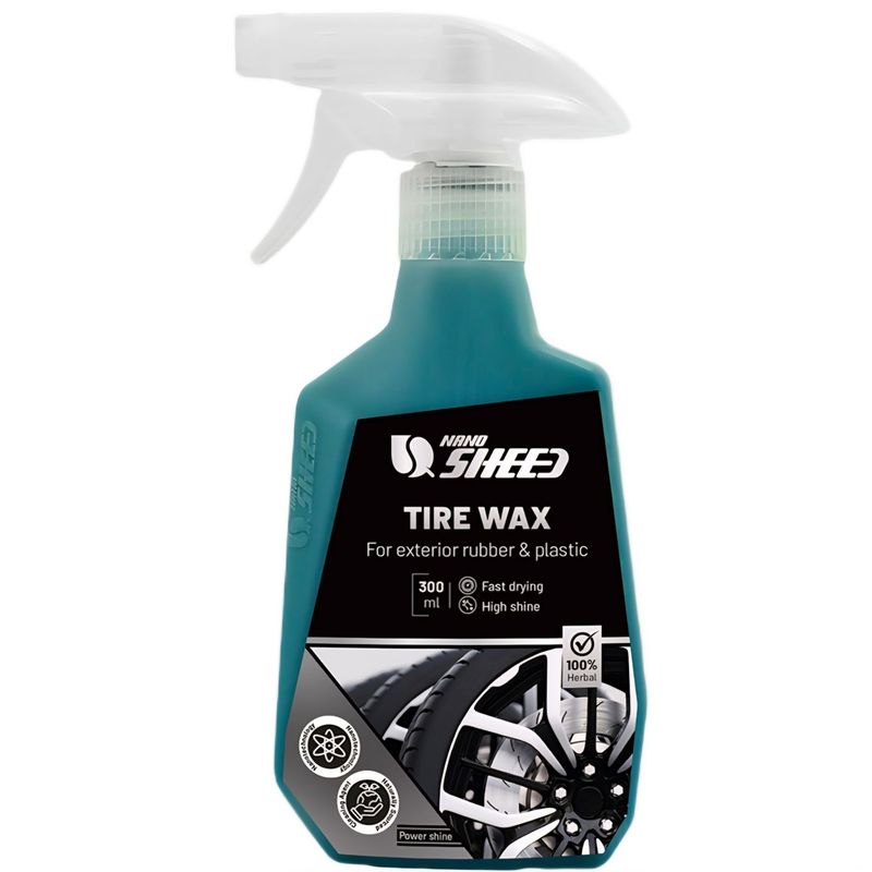 اسپری واکس لاستیک نانوشید مدل tire wax حجم 300 میلی لیتر