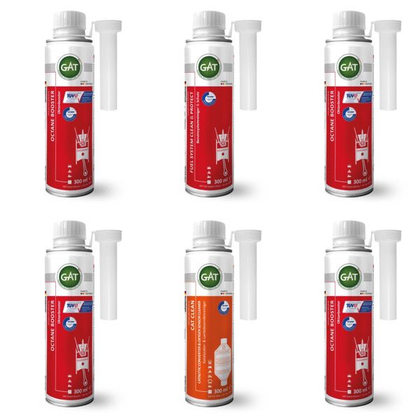 اکتان بوستر 8 پوینت و تمیزکننده سیستم سوخت رسانی و کاتالیزورشوی گات مدل full حجم 300 میلی لیتر بسته 6 عددی