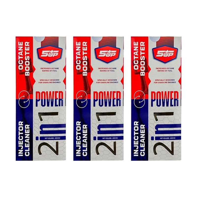 اکتان بوستر و انژکتور شوی دو کاره فایوآپ مدل power 2 in 1 حجم 400 میلی لیتر بسته 3 عددی