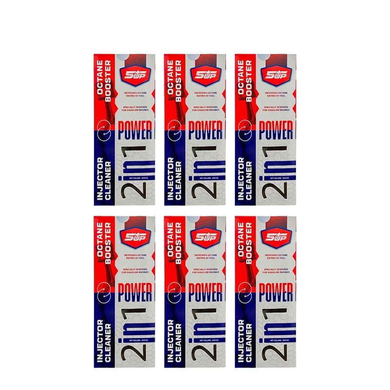 اکتان بوستر و انژکتور شوی دو کاره فایوآپ مدل power 2 in 1 حجم 400 میلی لیتر بسته 6 عددی