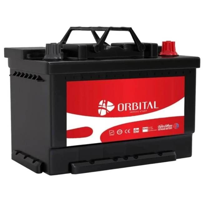 باتری اتمی 12 ولت 50 آمپر خودرو سپاهان باطری مدل sp50l