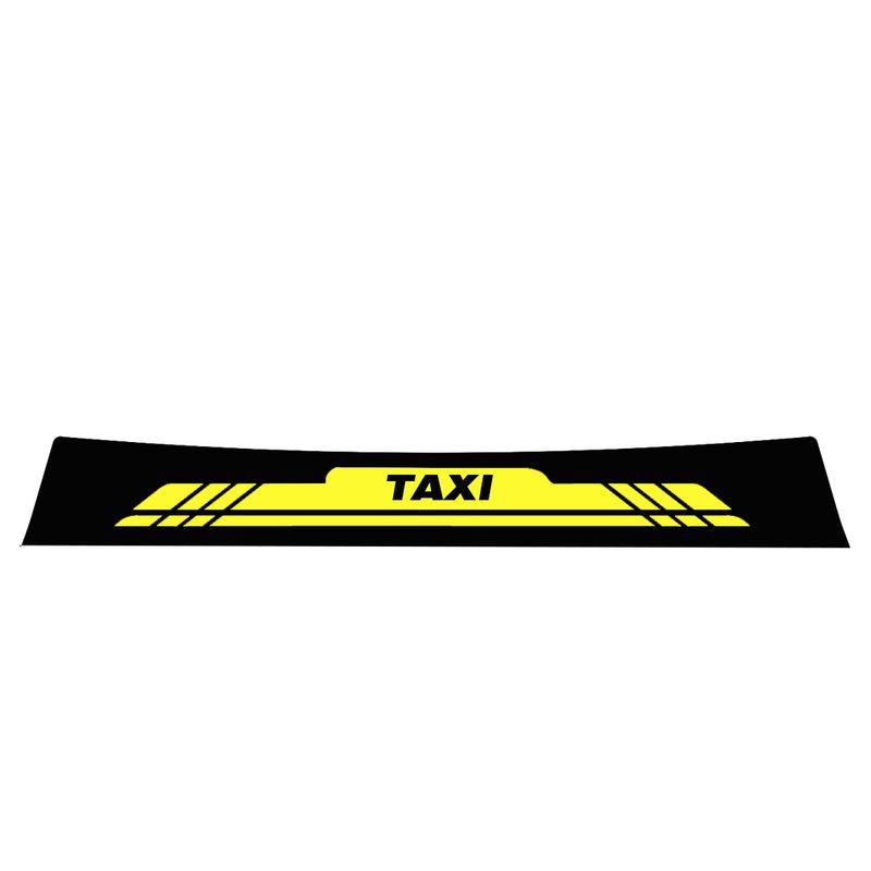برچسب آفتابگیر شیشه جلو مدل taxi sam01 مناسب برای سمند