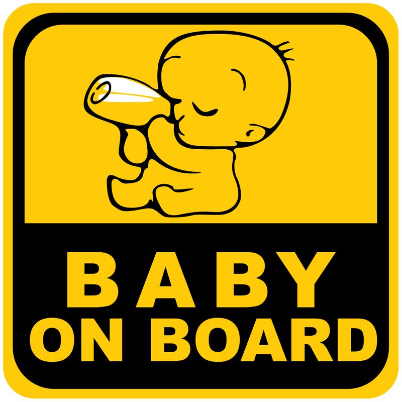 برچسب بدنه خودرو طرح baby on board مدل b 01
