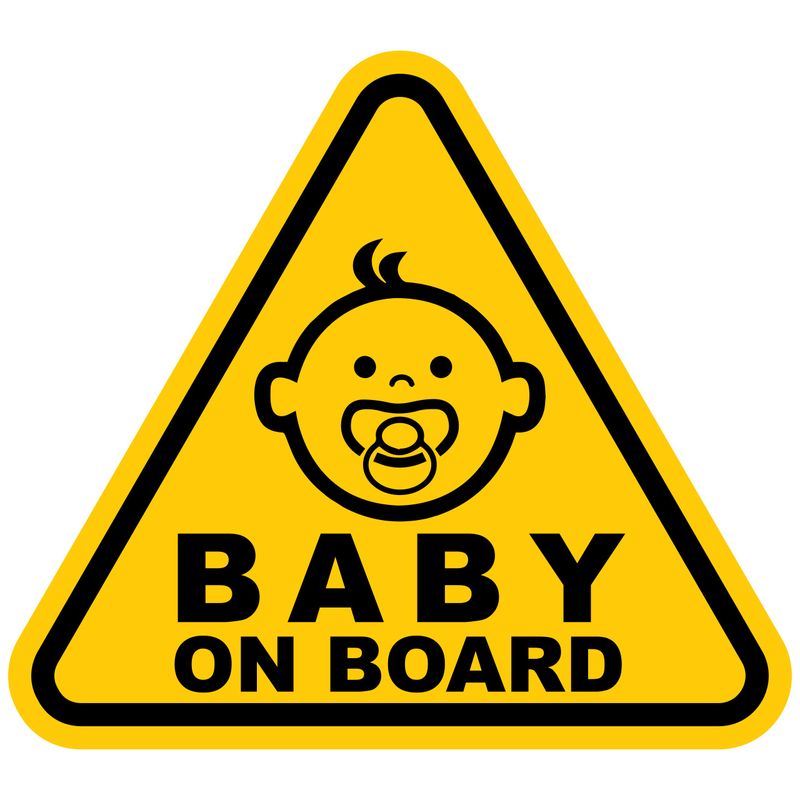 برچسب بدنه خودرو طرح baby on board مدل b 02