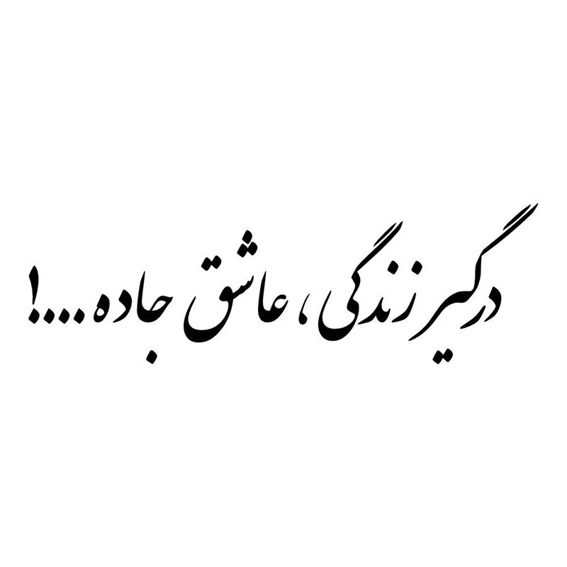 برچسب بدنه خودرو طرح درگیر زندگی ، عاشق جاده کد mt b466