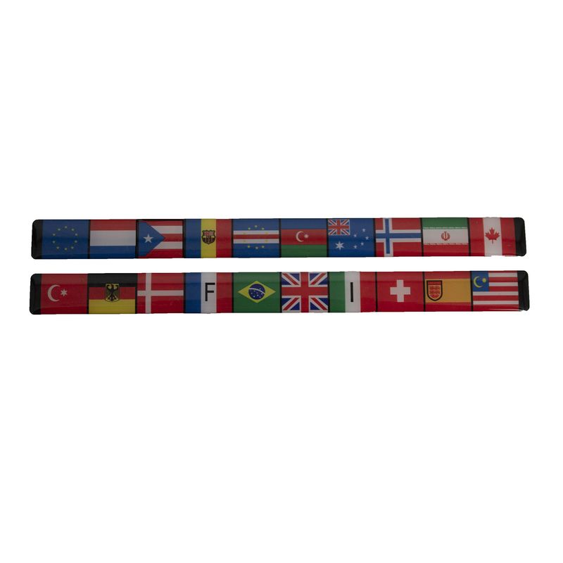 برچسب خودرو مدل ژله ای کد small flag2 بسته دو عددی