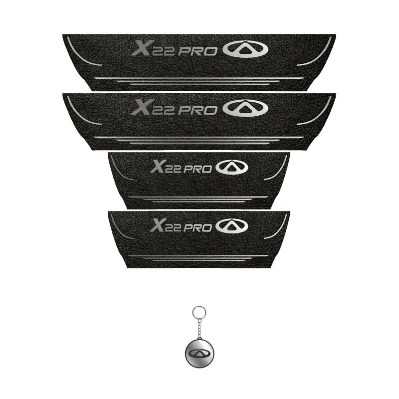 برچسب پارکابی خودرو لندمون کد lpt014 ms مناسب برای x22 پرو مجموعه 4 عددی به همراه جا کلیدی