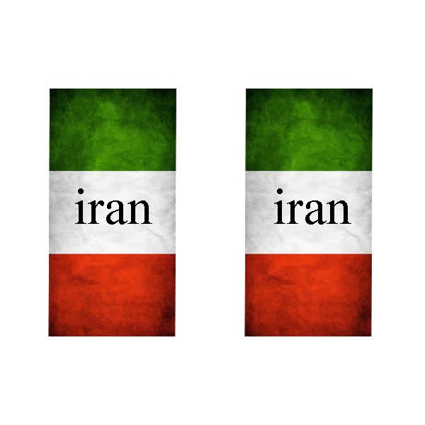 برچسب پلاک خودرو رایسان طرح ایران کد bp0016 مجموعه 2 عددی
