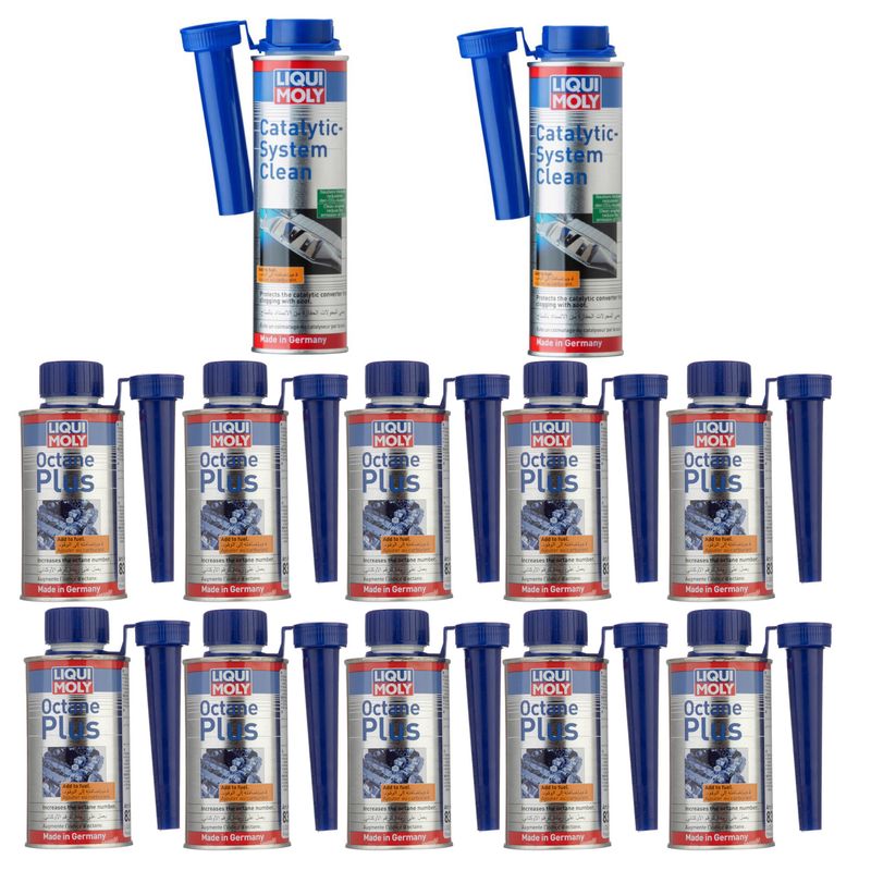 تمیزکننده کاتالیزور و اکتان پلاس لیکومولی مدل fuel plus حجم 150 میلی لیتر مجموعه 12 عددی