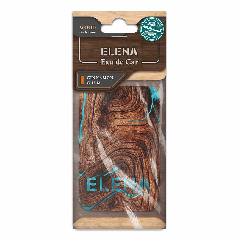 خوشبوکننده خودرو شمع النا مدل آدامس دارچینی کد wood