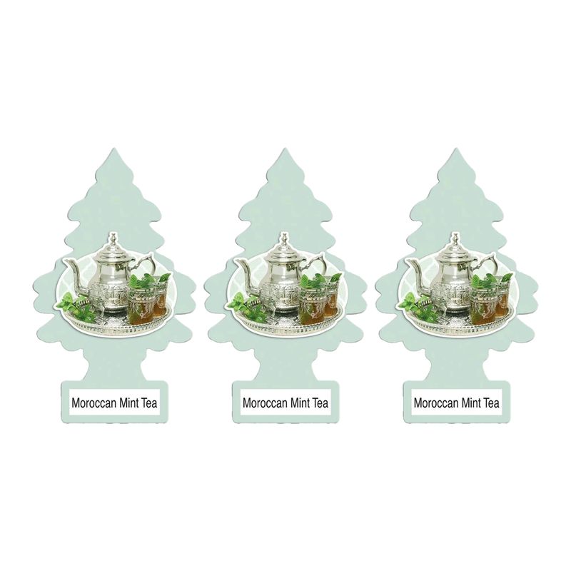 خوشبوکننده خودرو لیتل تریس مدل trees رایحه moroccan mint tea بسته 3 عددی