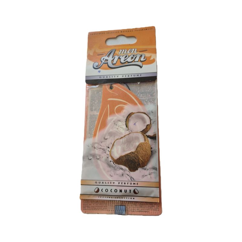 خوشبوکننده کارتی خودرو مدل coconut با رایحه نارگیل حجم  میلی‌لیتر